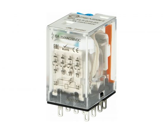 Промежуточное реле РЕЛЕОН 4 перекидных контакта 6А 24В DC RP434902405 