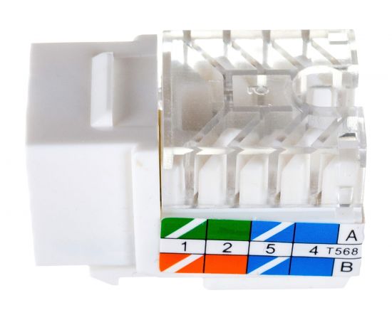 Вставка Keystone TWT RJ-45, категория 6, белая, OK45UTP/6-WH 
