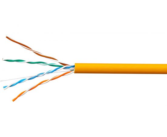 Кабель SkyNet Premium UTP-LSZH 4x2x0,51, медный FLUKE TEST, кат.5e, однож., 100 м, box, оранжевый, CSP-UTP-LSZH-4-CU/100 