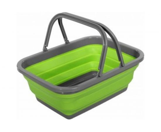 Пластиковая складная корзина BRADEX с 2 ручками 9л, зеленая TD 0532 