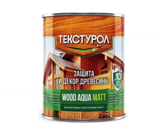 Деревозащитное средство на водной основе Текстурол WOOD AQUA MATT палисандр 0,8л Лк-00008226 