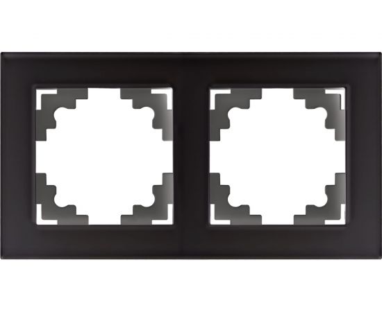 2-местная горизонтальная рамка STEKKER GFR00-7002-05, черный 39519 