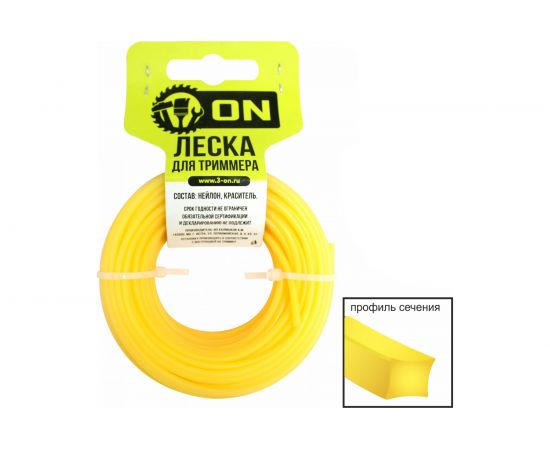 Леска триммерная Квадрат (4.0 мм; 15 м) ON 15-01-117 – изображение 2