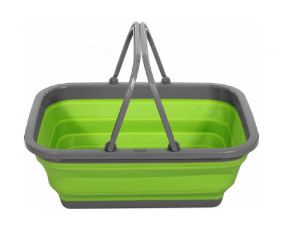 Пластиковая складная корзина BRADEX с 2 ручками 9л, зеленая TD 0532 – изображение 2