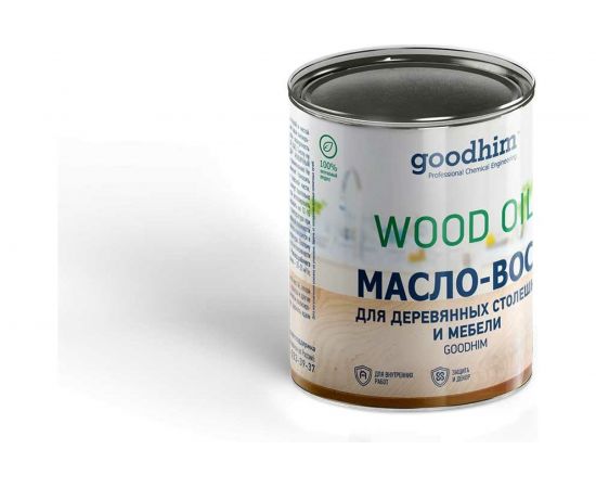 Масло-воск для деревянных столешниц и мебели Goodhim дуб, 0,75 л 24429 – изображение 2