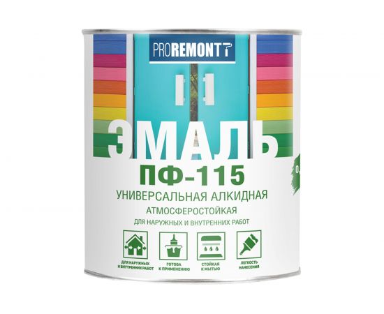Эмаль PROREMONTT ПФ-115 желтая, 0.9 кг Лк-00004460 – изображение 2