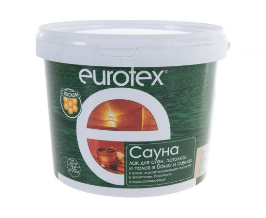 Защитно-декоративное покрытие для древесины Рогнеда Eurotex Сауна 2.5 кг 1/4 13235 – изображение 3