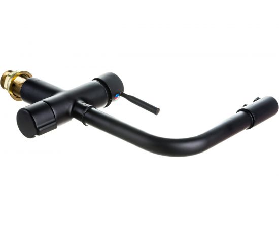 Смеситель для кухонной мойки Haiba латунь, с подключением к фильтру с питьевой водой, высокий излив, черный HB70088-7 – изображение 3