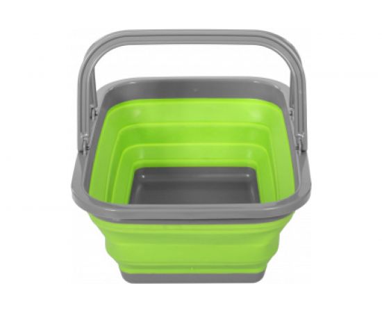 Пластиковая складная корзина BRADEX с 2 ручками 9л, зеленая TD 0532 – изображение 3