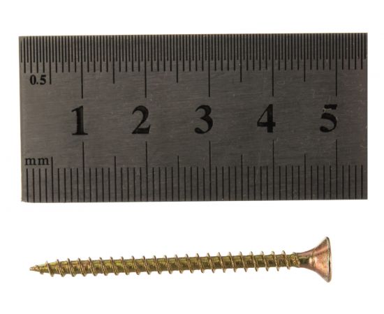 Универсальный саморез Tech-Krep 45х3,5 мм 200 шт желтый, коробка с окном 102237 – изображение 3