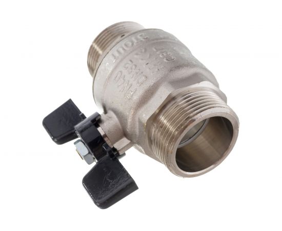 Шаровой полнопроходной кран STOUT НР/НР, ручка бабочка 1 1/4 RG008Q0M4B6GGC – изображение 3