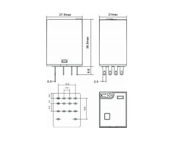 Промежуточное реле РЕЛЕОН 4 перекидных контакта 6А 24В DC RP434902405 – изображение 4