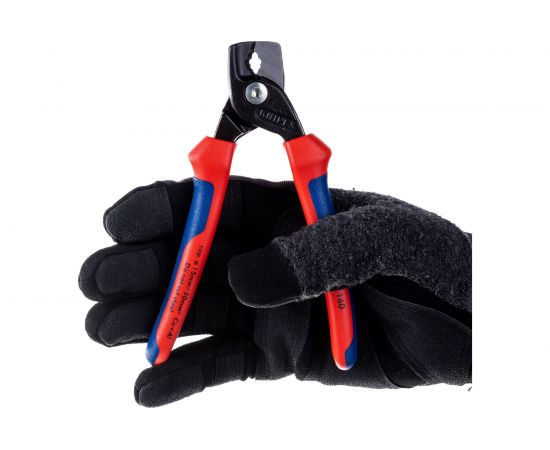 Кабелерез KNIPEX StepCut ступенчатый рез, кабель д. 15 мм, 50 кв.мм, L-160 мм, двухкомпонентные рукоятки KN-9512160 – изображение 4