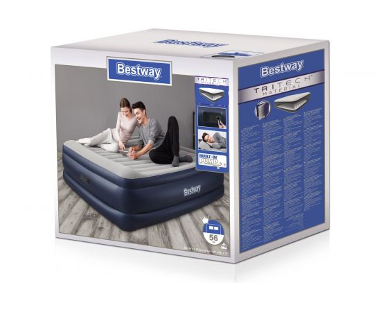Надувная кровать Bestway Tritech Airbed 203x193x56 см с подголовником 67692 BW – изображение 5