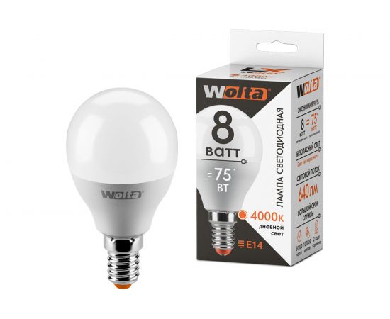 Лампа WOLTA LX G45 E14 8W 4000K 30S45GL8E14 