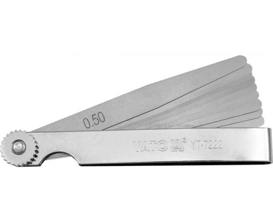 Измерительные щупы YATO 100мм, 10шт, 0,05-0,5мм YT-7222 