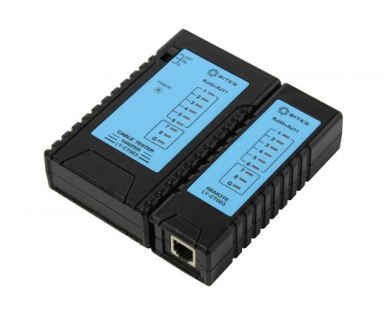 Сетевой тестер кабеля 5Bites UTP/FTP/STP RJ45, TEL RJ11/12 LY-CT003 
