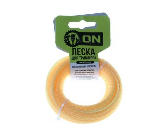 Леска витой квадрат (2.4 мм; 15 м) для триммера ON 15-01-023 