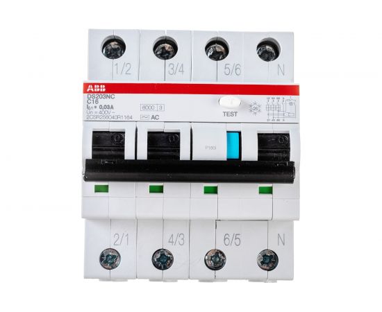 Автоматический выключатель дифференциального тока ABB DS203NC C16 AC30 2CSR256040R1164 