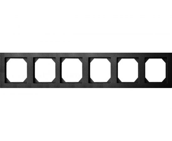 Шестиместная рамка LIREGUS Эпсилон 14-245-06 E/J антрацит 28-121 