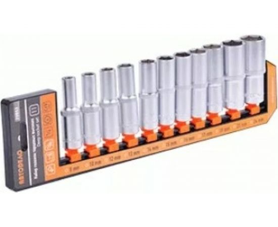 Набор головок высоких шестгранных DR1/2, 8-24 мм, 11 шт. АвтоDело 39853 15441 