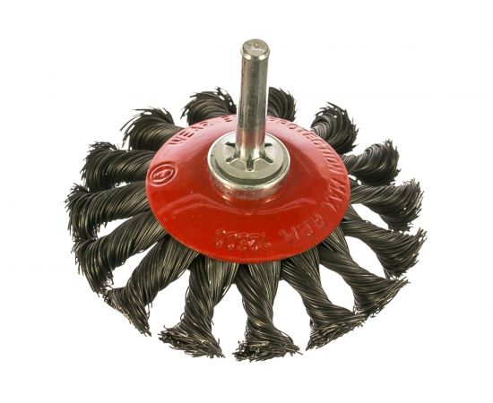 Щётка вогнутая, витая проволока №103 (75 мм; хвостовик 6 мм) для дрели АТАКА 22392 
