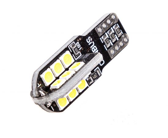 Автолампа SKYWAY диод T10 W5W 12V 24SMD без цоколя 1-конт с обманкой Белая Салон, габариты, номер S08201454 