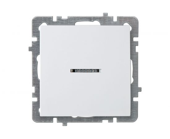 Выключатель Nilson 1-кл. СУ с подсветкой, TOURAN-ALEGRA-THOR, белый 24110402 