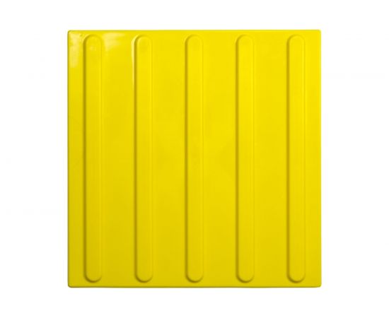 Тактильная плитка PALITRA TECHNOLOGY направление движения, полоса 10шт 50245-1-PU-300x300x4-Y-10 