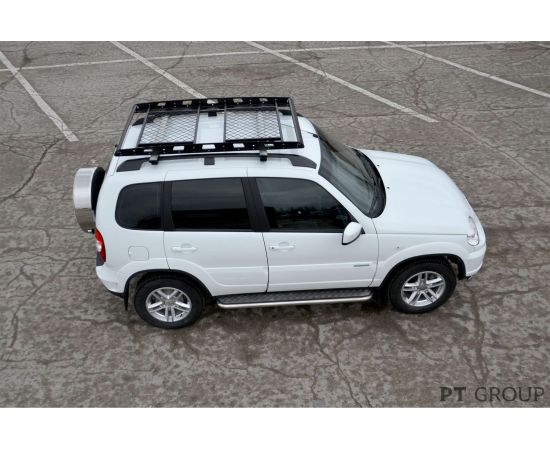 Багажник-корзина PT Group двухсекционная, универсальная, с основанием-решетка, ППК, 1630x1110 мм 10010301 – изображение 2