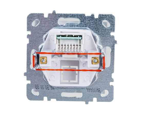 Компьютерная розетка Nilson 1-местн. СУ RJ45 CAT5 , TOURAN-ALEGRA-THOR, белый 24110444 – изображение 2