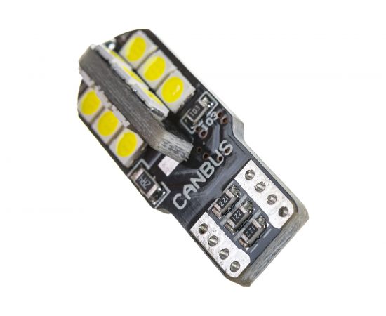 Автолампа SKYWAY диод T10 W5W 12V 24SMD без цоколя 1-конт с обманкой Белая Салон, габариты, номер S08201454 – изображение 2