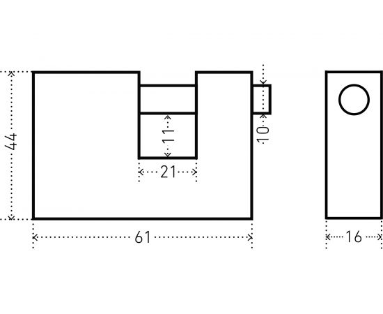 Навесной замок Аллюр ВС1Ч-760 10 мм 5755 – изображение 2