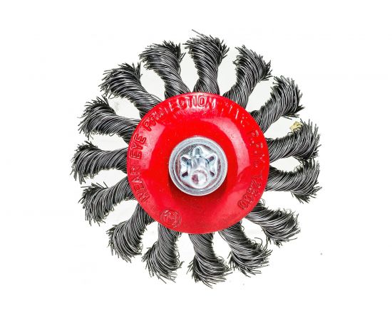 Щётка вогнутая, витая проволока №103 (75 мм; хвостовик 6 мм) для дрели АТАКА 22392 – изображение 2