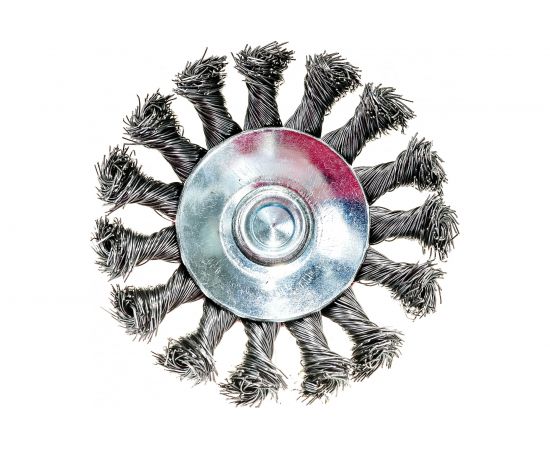 Щётка вогнутая, витая проволока №103 (75 мм; хвостовик 6 мм) для дрели АТАКА 22392 – изображение 3