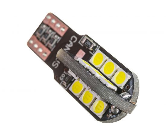Автолампа SKYWAY диод T10 W5W 12V 24SMD без цоколя 1-конт с обманкой Белая Салон, габариты, номер S08201454 – изображение 3