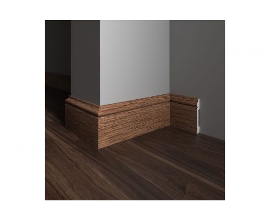 Напольный плинтус Decor-Dizayn ударопрочный, влагостойкий, вишня, 79х13х2400 мм 005-83SH – изображение 3