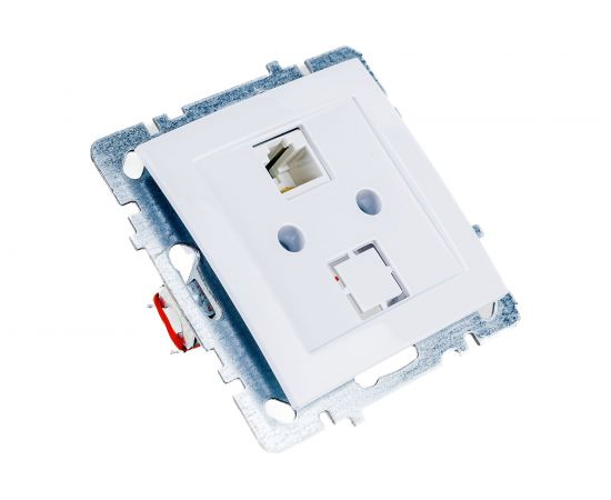 Компьютерная розетка Nilson 1-местн. СУ RJ45 CAT5 , TOURAN-ALEGRA-THOR, белый 24110444 – изображение 3