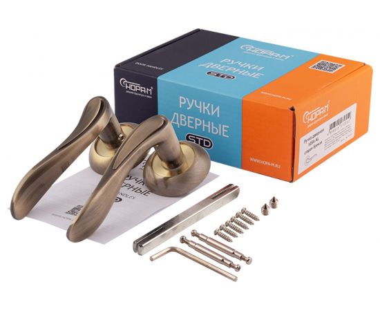 Дверная ручка НОРА-М 105А AL ст.бронза 15914 – изображение 4
