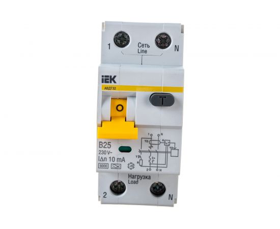 Автоматический выключатель дифф. тока IEK АВДТ 32 B25 10мА MAD22-5-025-B-10 – изображение 4
