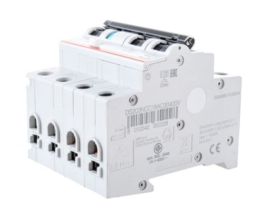 Автоматический выключатель дифференциального тока ABB DS203NC C16 AC30 2CSR256040R1164 – изображение 4