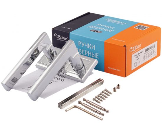 Дверная ручка НОРА-М 108К AL хром 15918 – изображение 4