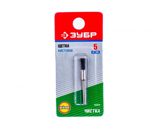 Нейлоновая кистевая щетка Зубр на шпильке d 5.0x3.2 мм L 43.0 мм 35929 – изображение 4