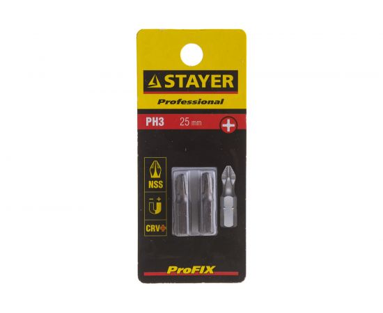Биты (C 1/4""; PH 3; 25 мм; 2 шт.) STAYER 26201-3-25-02 – изображение 5