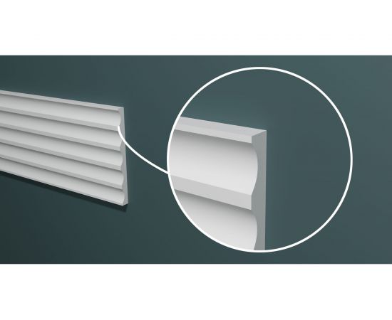 Стеновой молдинг (панель) Decor-Dizayn ""Грани"" ударопрочная, влагостойкая, под покраску 130Х10Х2000 мм DD902 