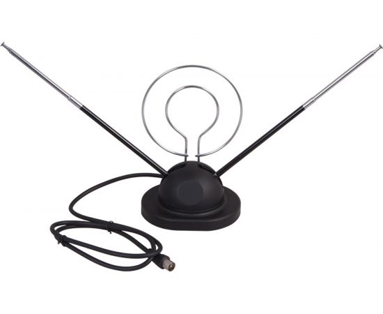 Телескопическая антенна на подставке с кольцом REXANT VHF UHF 47-860 MHz К RX-105 34-0105 