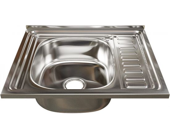 Мойка mixline 50х60х18 см, 0.8, левый выпуск 3 1/2, с сифоном 538194 