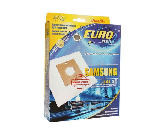 Мешок-пылесборник синтетический для пылесосов SAMSUNG (4 шт.) EURO CLEAN E-04/4 