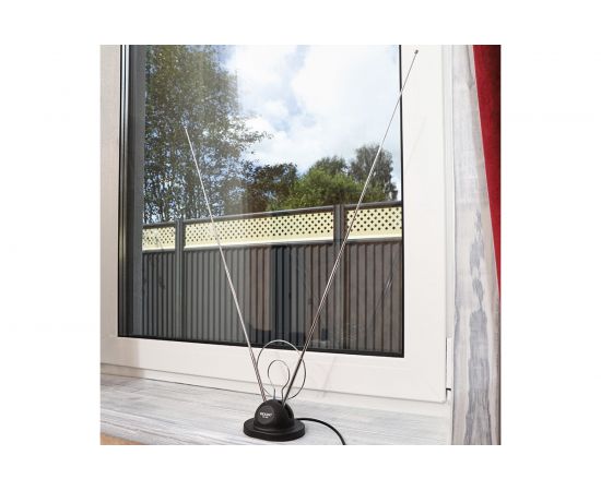 Телескопическая антенна на подставке с кольцом REXANT VHF UHF 47-860 MHz К RX-105 34-0105 – изображение 2