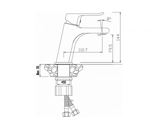 Смеситель для раковины OLIVES PLAZA 16100PL – изображение 2
